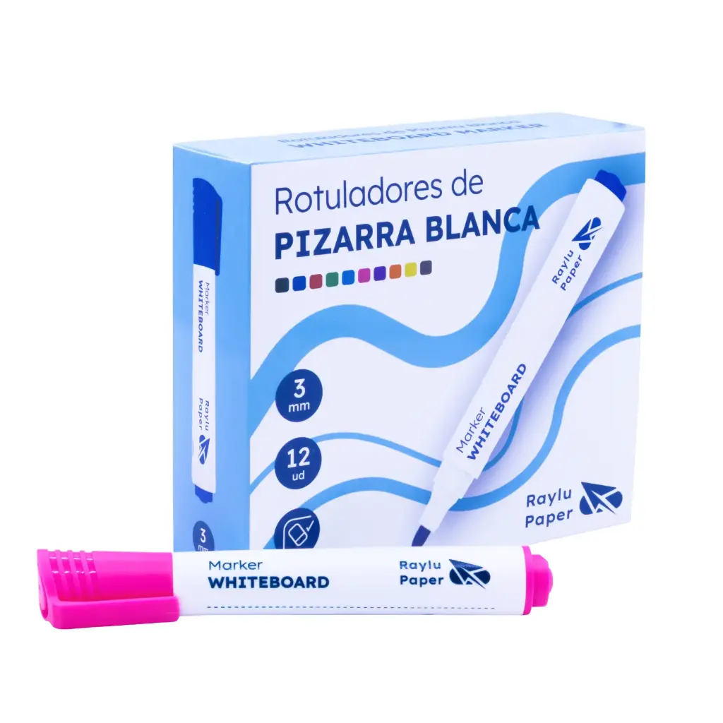 ROTULADOR DE PIZARRA BLANCA ROSA RAYLU FLOW 