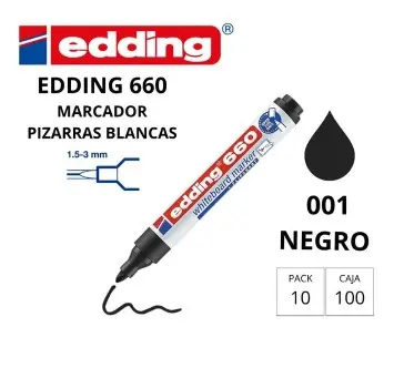 ROTULADOR EDDING PIZARRA BLANCA 660 NEGRO