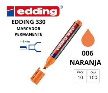 ROTULADOR EDDING PERMANENTE 330 NARANJA
