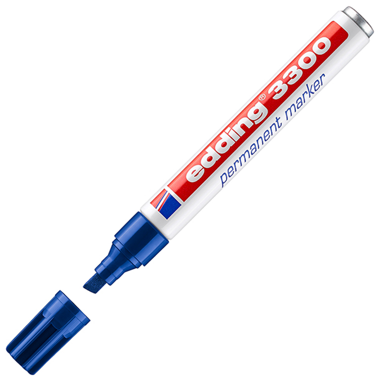 ROTULADOR EDDING 3300 AZUL PUNTA BISELADA 