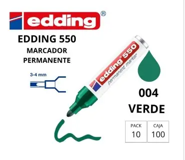 ROTULADOR EDDING PERMANENTE 550 VERDE