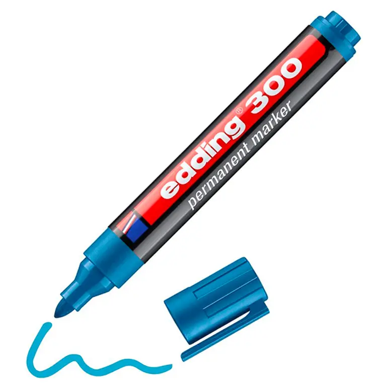 ROTULADOR EDDING 300 AZUL CIELO PUNTA CÓNICA 1,5-3 MM 