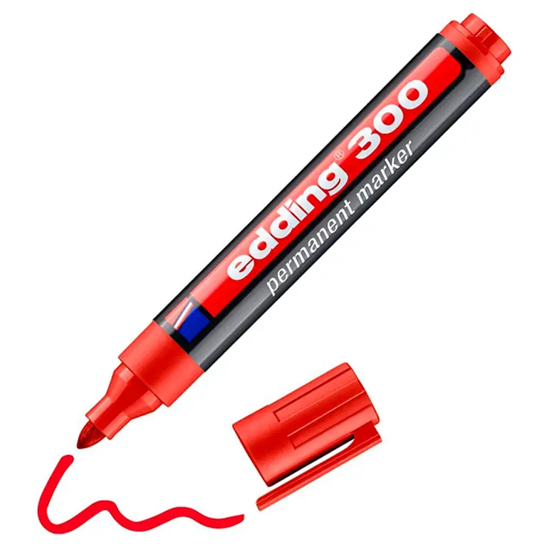 ROTULADOR EDDING 300 ROJO PUNTA CÓNICA 1,5-3 MM 