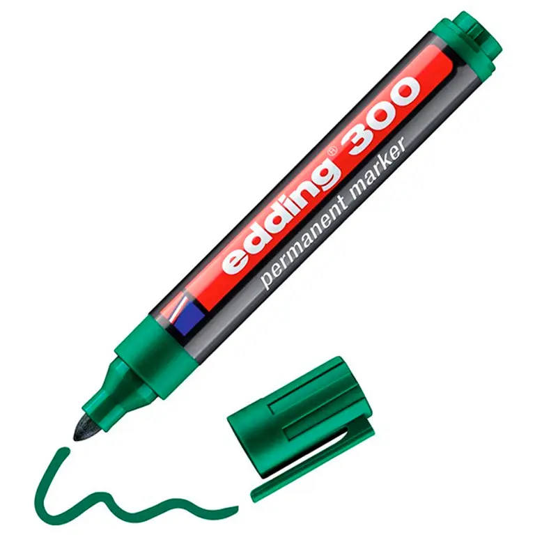 ROTULADOR EDDING 300 VERDE PUNTA CÓNICA 1,5-3 MM 