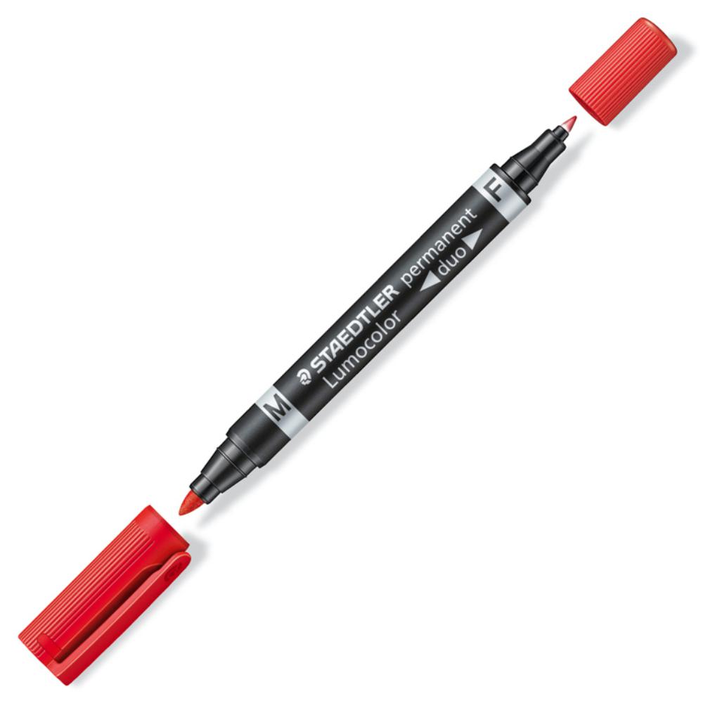 ROTULADOR STAEDTLER LUMOCOLOR PERMANENTE DUO 348 ROJO
