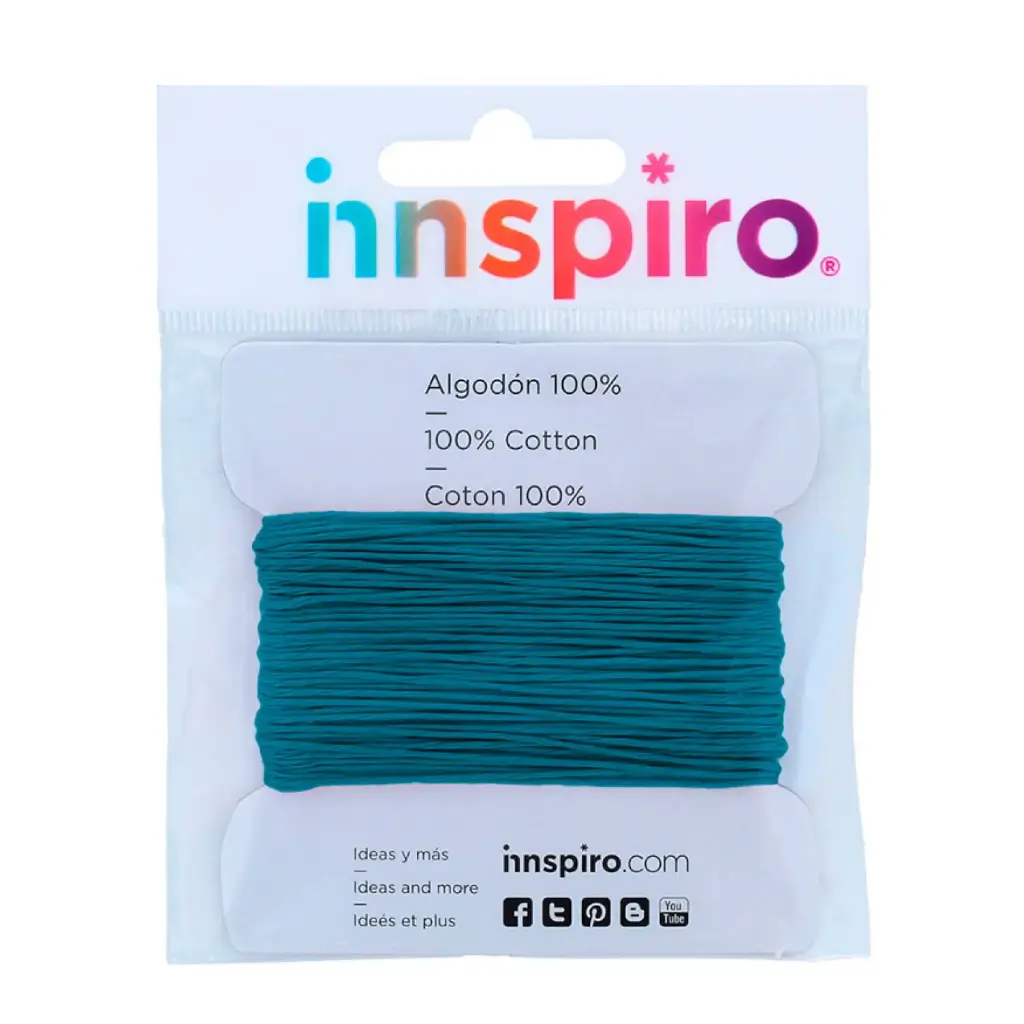 CORDÓN DE ALGODÓN FINO 1,5MM AZUL INNSPIRO