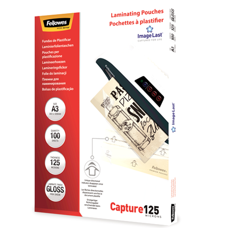 FUNDA PLASTIFICAR A3 FELLOWES 125 MICRAS