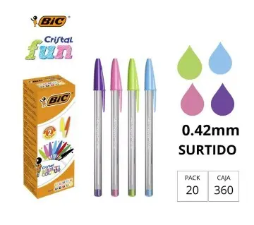 BOLÍGRAFO BIC CRISTAL FUN COLORES SURTIDOS 