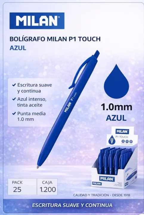 BOLÍGRAFO MILAN P1 TOUCH AZUL