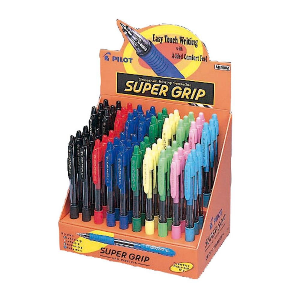 BOLÍGRAFO PILOT SUPER GRIP EXPOSITOR