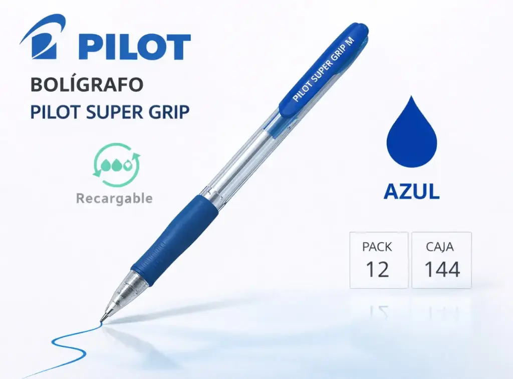 BOLÍGRAFO PILOT SUPER GRIP AZUL