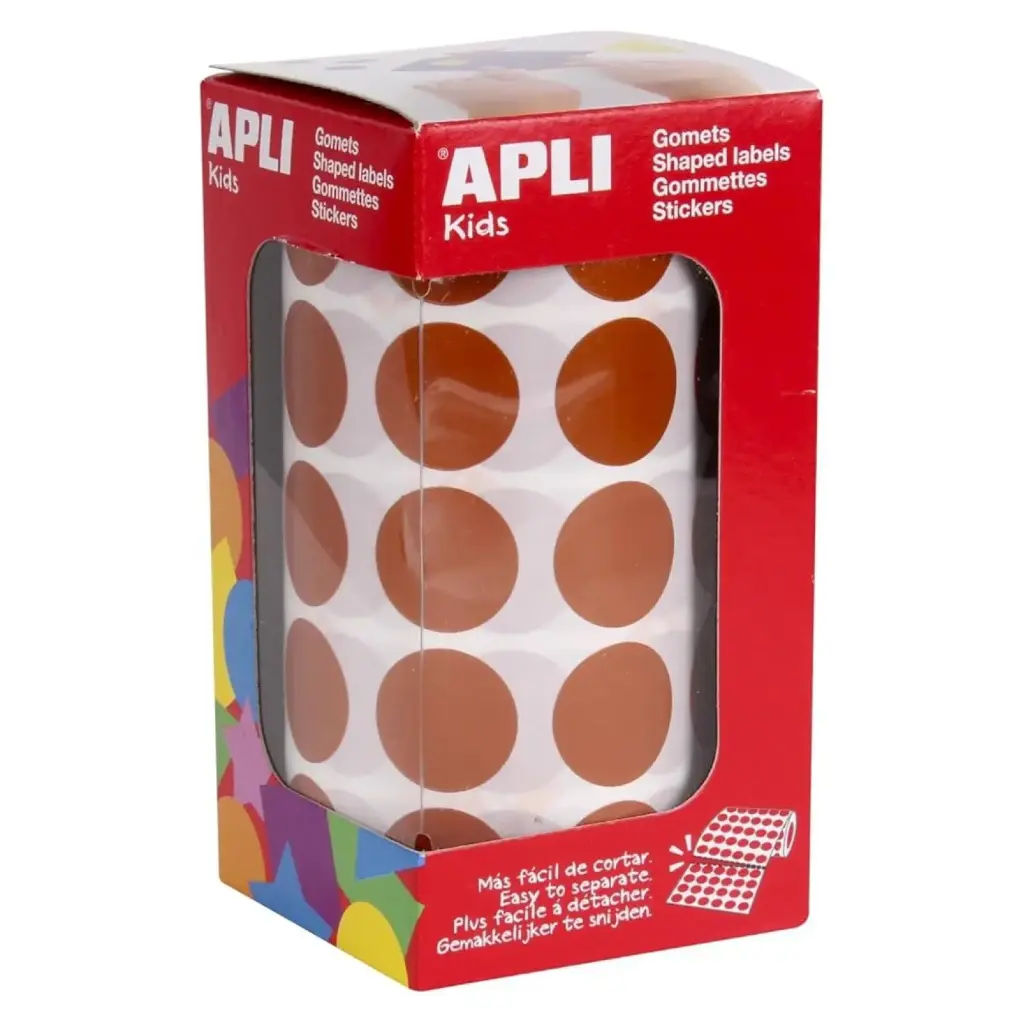 GOMETS APLI CIRCULO 20MM MARRON ROLLO