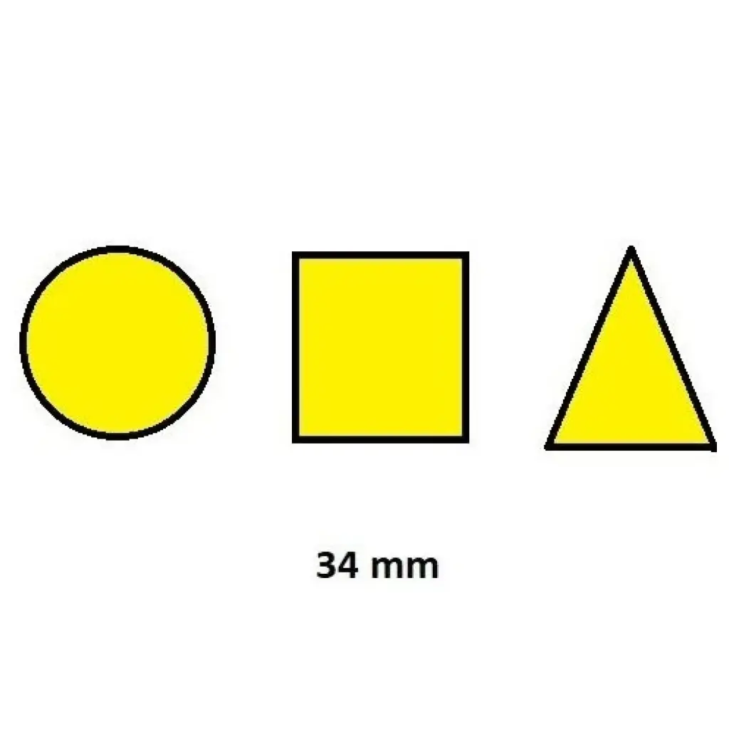 GOMETS INETA FIGURAS GEOMETRICAS AMARILLO – ROLLO 1357 UDS