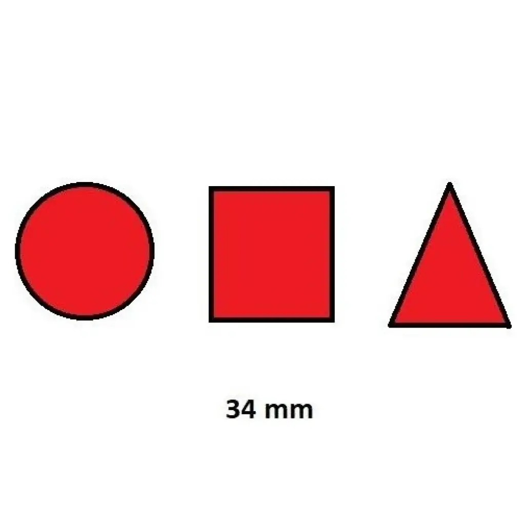 GOMETS INETA FIGURAS GEOMETRICAS ROJO – ROLLO 1357 UDS