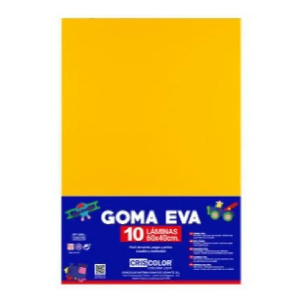 HOJAS DE GOMA EVA UNICOLOR AMARILLO 40x60