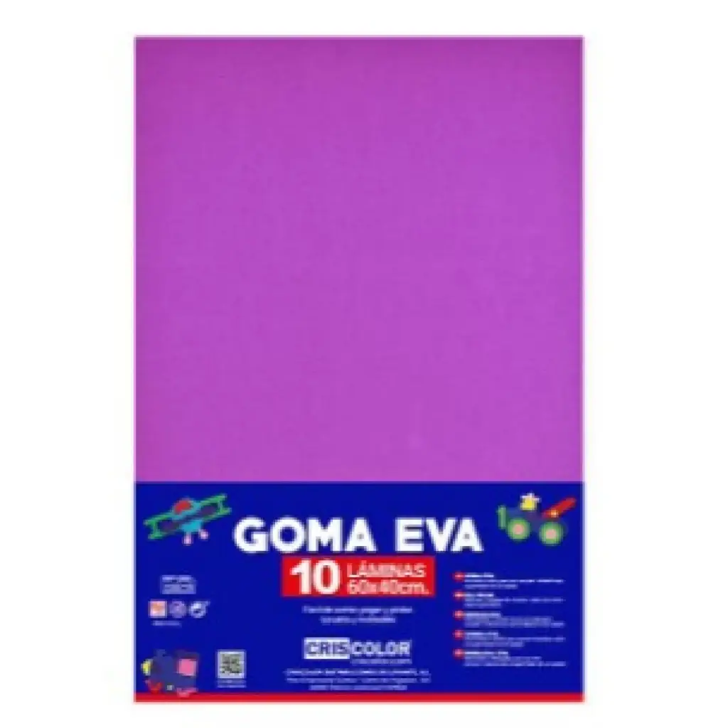HOJAS DE GOMA EVA UNICOLOR LILA 40x60x0,2 CM