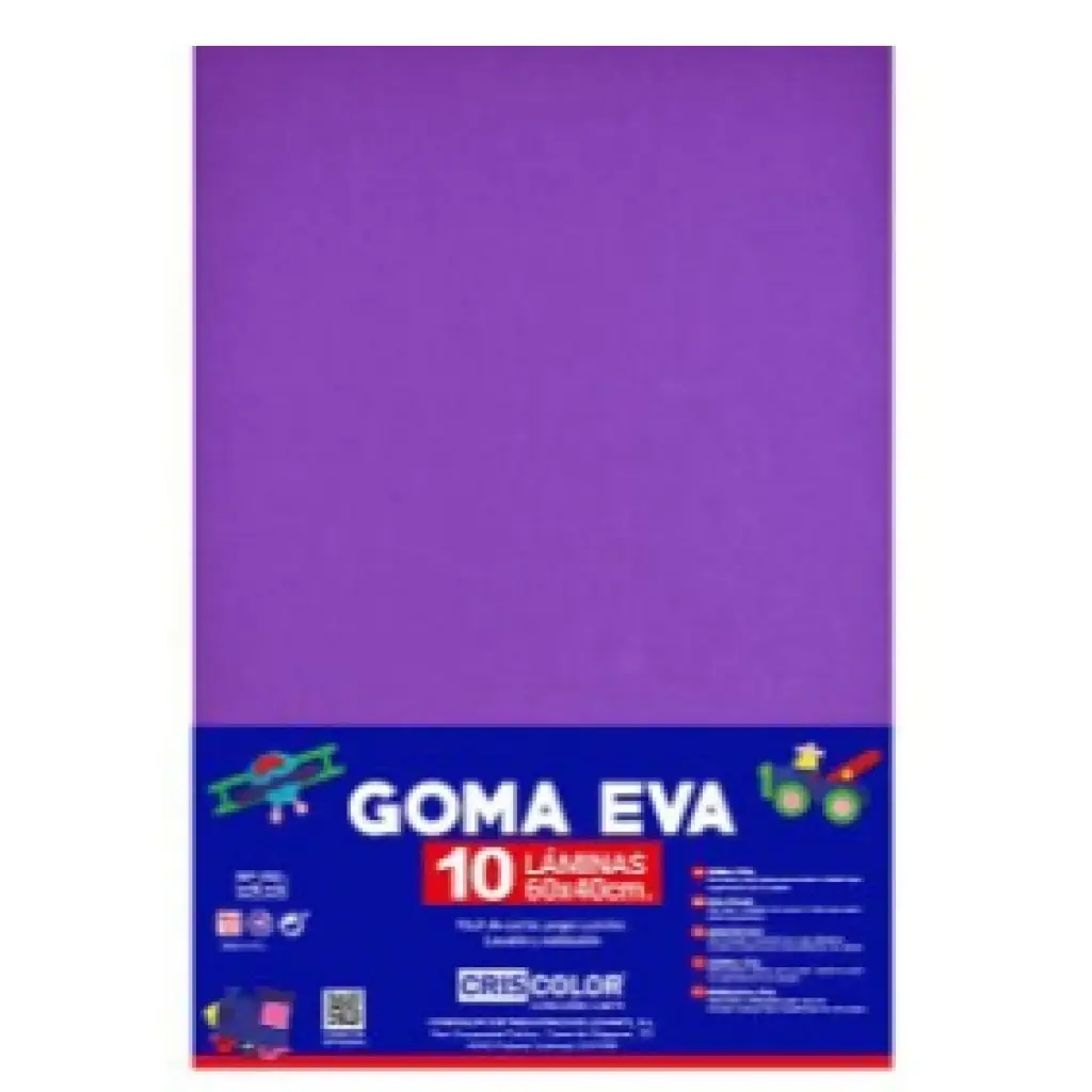 HOJAS DE GOMA EVA UNICOLOR MORADO 40x60x0,2 CM