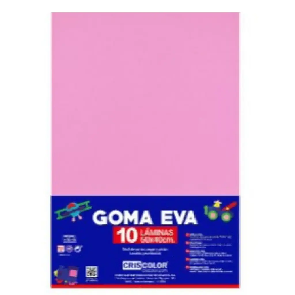 HOJAS DE GOMA EVA UNICOLOR ROSA 40x60x0,2 CM