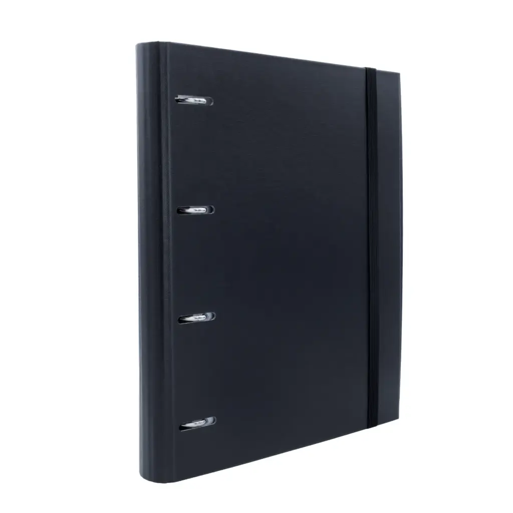 CARPEBLOCK 4 ANILLAS RAYLU PAPER A4  NEGRO 