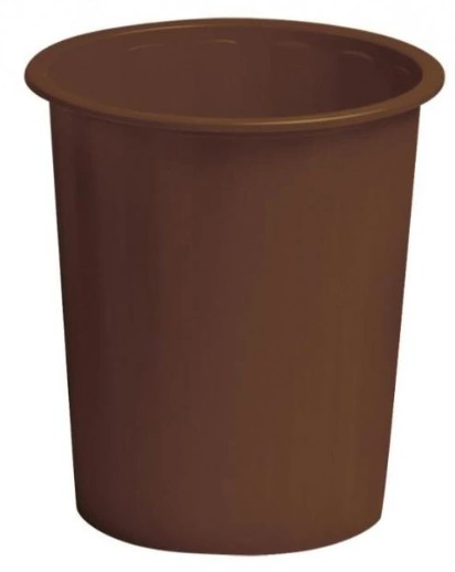 PAPELERA FAIBO DE PLÁSTICO 14L  MARRON Ø310×280 MM