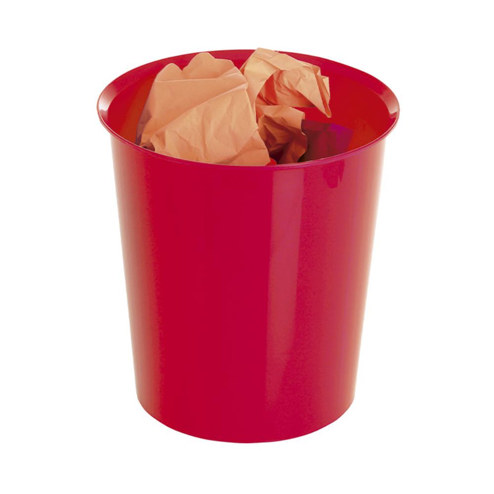 PAPELERA SOSTENIBLE ROJO ARCHIVO 2000 ECOGREEN 18 LITROS