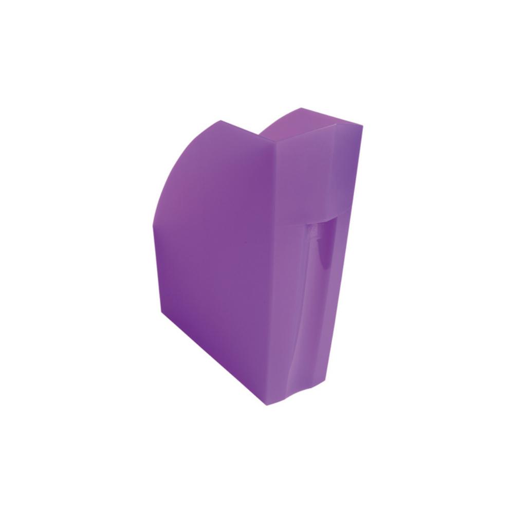 CAJETÍN REVISTERO TRANSLÚCIDO LOMO 110 MM VIOLETA