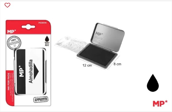 TAMPÓN Nº2 NEGRO 8X12 CM