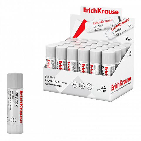 PEGAMENTO EN BARRA ERICHKRAUSE EASYSTICK 19 G EXPOSITOR 24 UDS