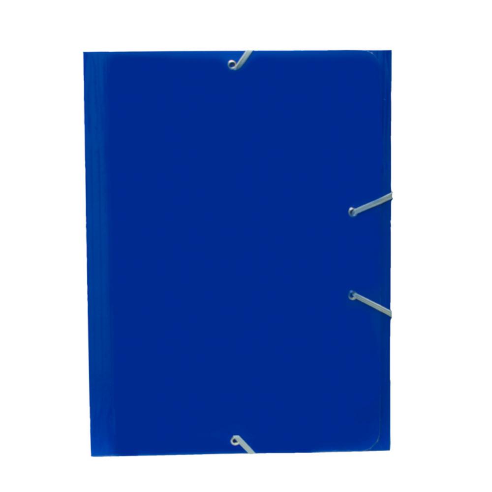 CARPETA MARIOLA CARTON A4+ CON GOMAS Y SOLAPAS AZUL MARINO