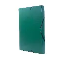 CARPETA PROYECTO RAYLU PAPER A4 LOMO 30 MM VERDE CIERRE CON GOMAS 