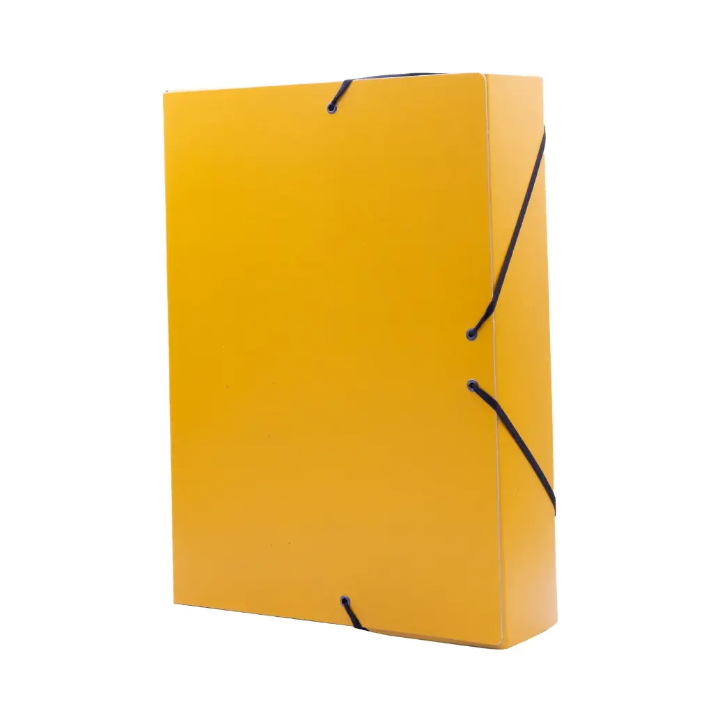 CARPETA PROYECTO RAYLU PAPER A4 LOMO 70 MM AMARILLO CIERRE CON GOMAS 