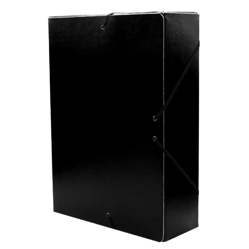 CARPETA PROYECTO RAYLU PAPER A4 LOMO 90 MM NEGRO CIERRE CON GOMAS 