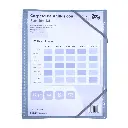 CARPETA PP RAYLU PAPER ESPIRAL 30 FUNDAS A4 HUMO PORTADA PERSONALIZABLE