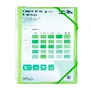 CARPETA PP RAYLU PAPER ESPIRAL 30 FUNDAS A4 VERDE PORTADA PERSONALIZABLE