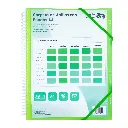 CARPETA PP RAYLU PAPER ESPIRAL 40 FUNDAS A4 VERDE PORTADA PERSONALIZABLE