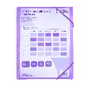 CARPETA PP RAYLU PAPER ESPIRAL 40 FUNDAS A4 VIOLETA PORTADA PERSONALIZABLE