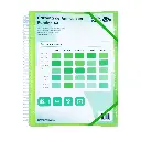 CARPETA PP RAYLU PAPER ESPIRAL 50 FUNDAS A4 VERDE PORTADA PERSONALIZABLE