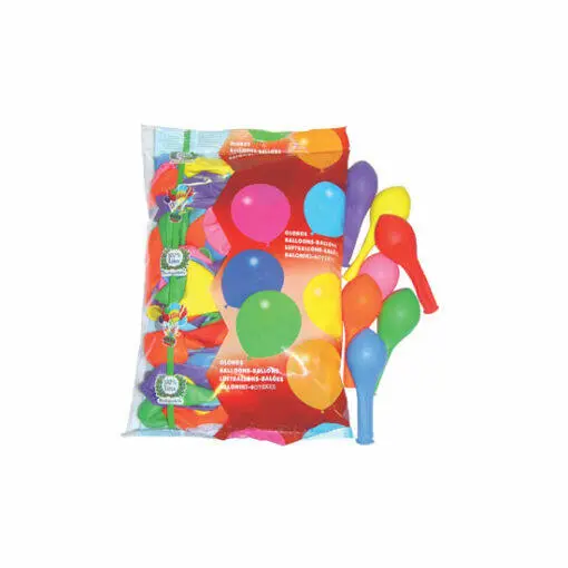 GLOBOS SURTIDOS 22CM PAQUETE 100UDS