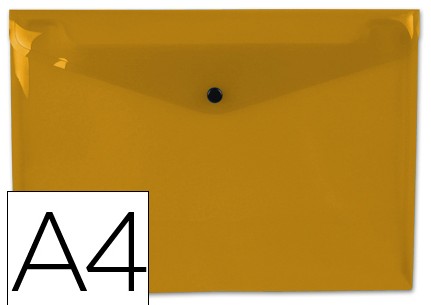 SOBRE PORTADOCUMENTOS POLIPROPILENO CON BROCHE A4 NARANJA