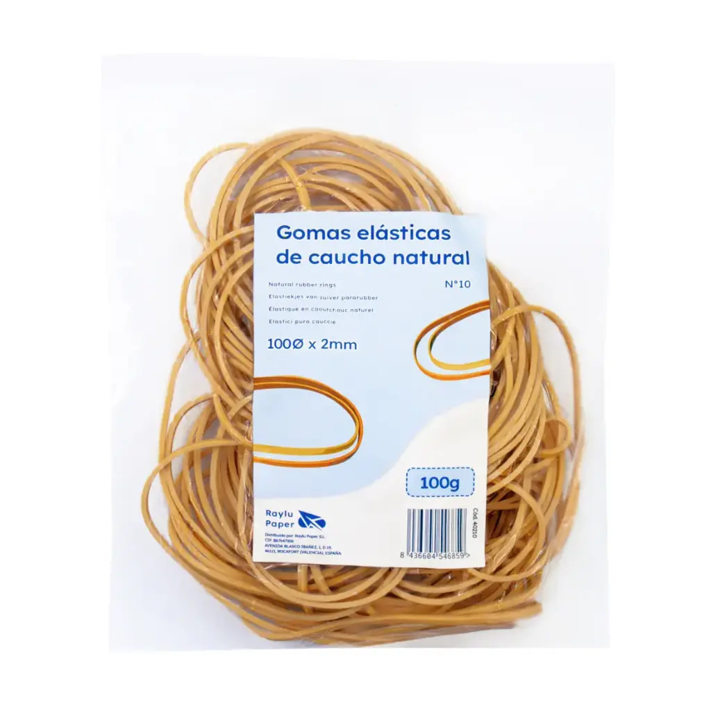 ANILLOS DE CAUCHO Nº10 RAYLU BOLSA 100 GRAMOS