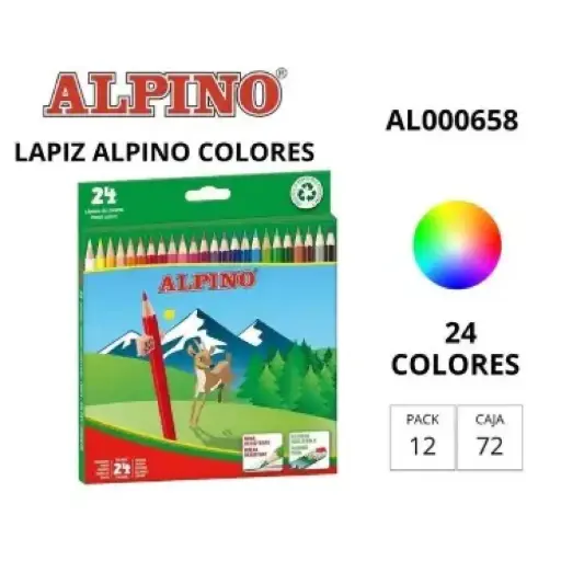 [630042] LÁPICES DE COLORES ALPINO ESTUCHE 24 COLORES