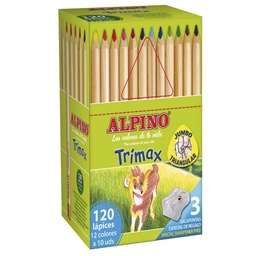 Lápices De Colores Alpino Trimax Classpack 120 Colores