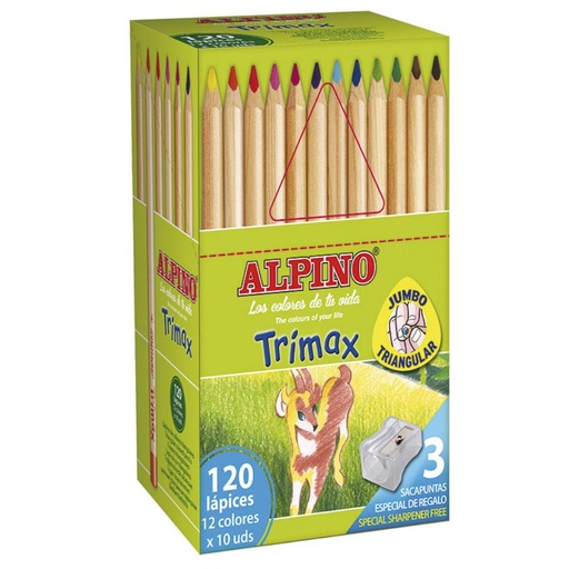 [649446] LÁPICES DE COLORES ALPINO TRIMAX CLASSPACK 120 COLORES