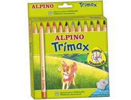 Lápices De Colores Alpino Trimax 12 Colores