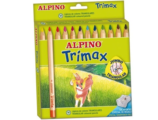 [650169] LÁPICES DE COLORES ALPINO TRIMAX 12 COLORES
