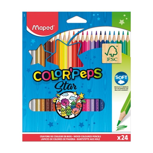 [649269] LÁPICES DE COLORES MAPED TRIANGULARES 24 COLORES
