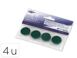 Imanes Multiuso Redondos 20mm Verde Faibo Blíster 4 Ud