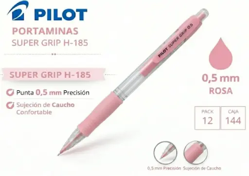 [119331] PORTAMINAS PILOT SUPER GRIP ROSA 0,5MM
