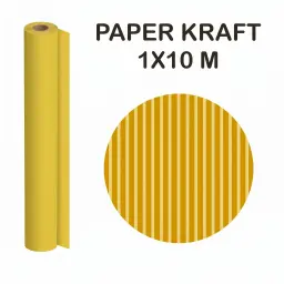 PAPEL KRAFT AMARILLO ROLLO 1x10M 65G