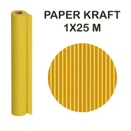 PAPEL KRAFT AMARILLO ROLLO 1x5M 65GM